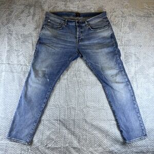 PRPS Windsor Long Jeans 36 Blue Worn Wash Italian Denim Slim Stretch